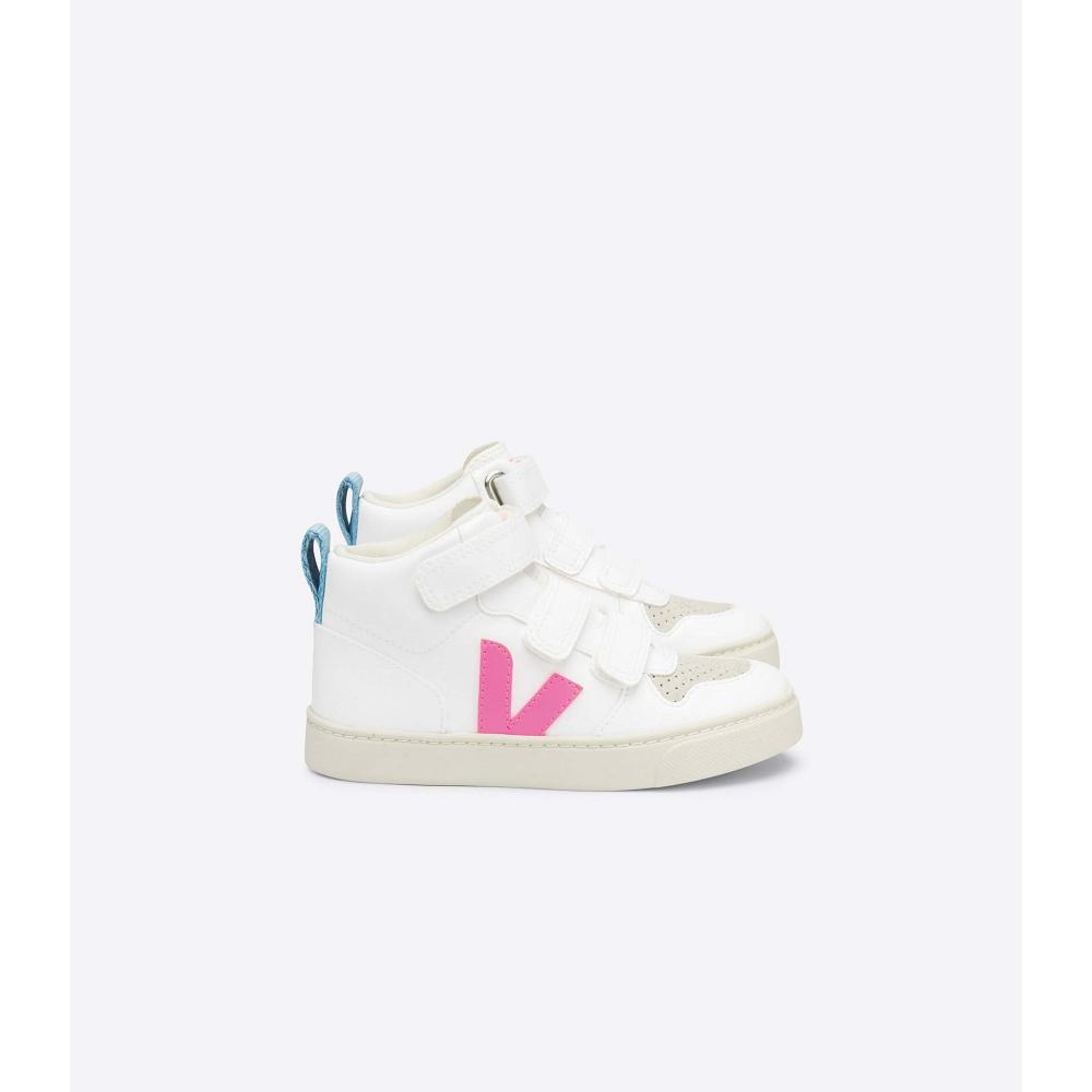 παπουτσια παιδικα Veja V-10 MID CWL White/Blue/Pink | GR 799ZUT